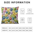thumbnail image 5 of Qinduosi Easter Pillow Covers of Easter Colorful Egg Decor for Throw Pillowss Easter Spring Cushion Case Decoration for Sofa Couch for Outdoor Sofa Couch Living Room White, 5 of 5