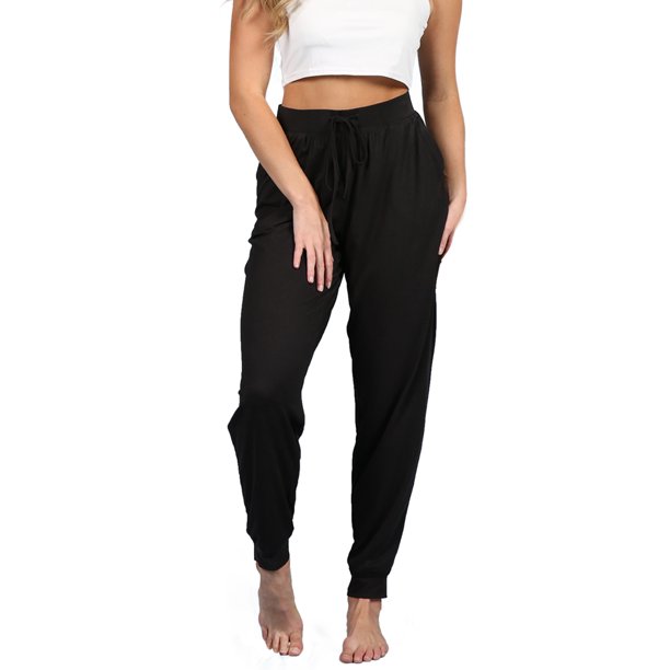 peace world print elastic waist jogger pants