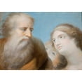 thumbnail image 2 of José Flaugier 18x14 Gold Ornate Wood Frame and Double Matted Museum Art Print Titled - Allegory of Prudence (1800 - 1812), 2 of 4
