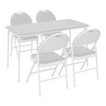 thumbnail image 3 of Rectangle Folding Table, 47.2 Inch Card Table, Multi-Functional Portable PU Leather Table for Indoor Outdoor Dining Panic Patio Balcony Backyard Poolside, Metal Frame, 3 of 7