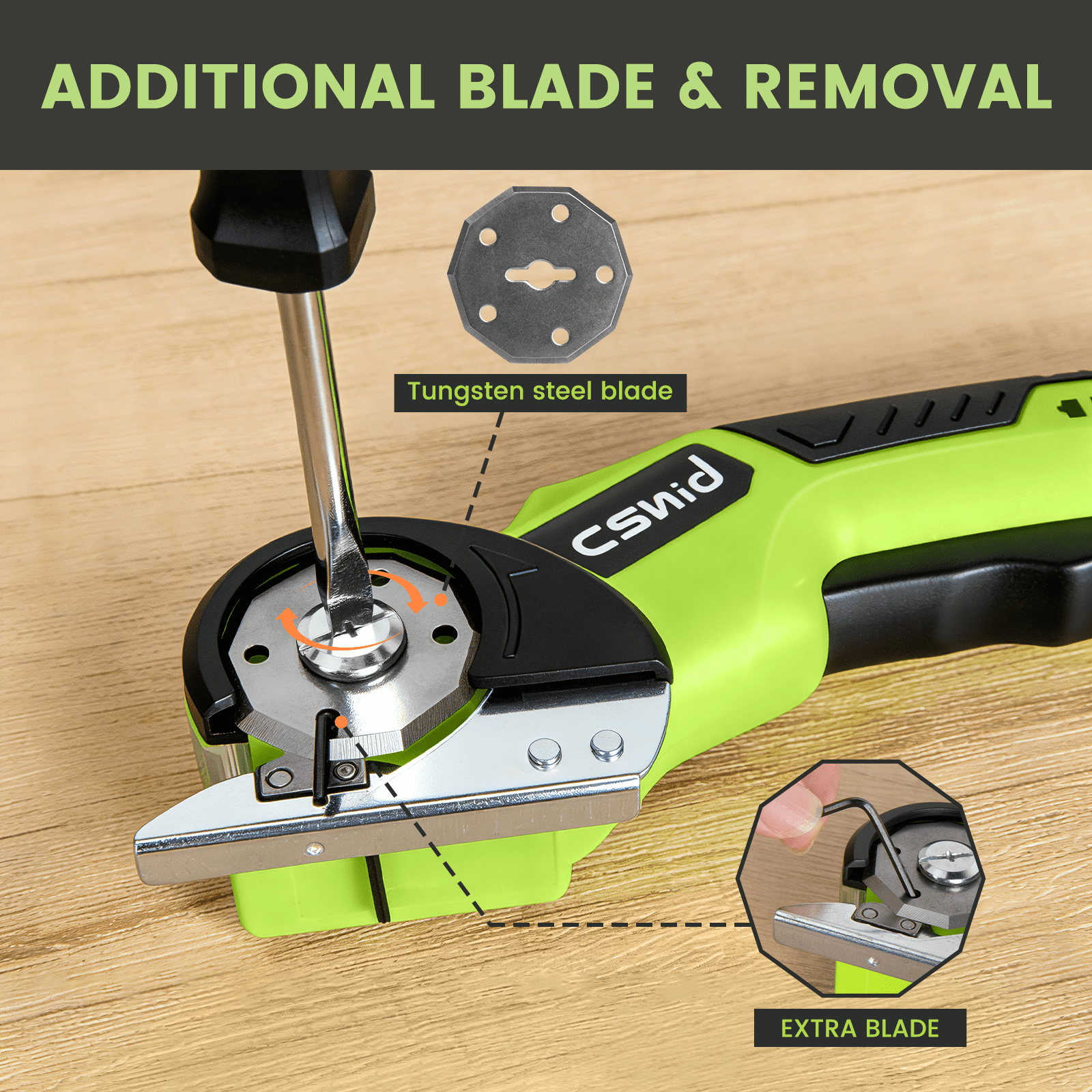 Cshidworld 4V Cordless Electric Scissors, Cardboard Cutter with 1 Blade Storage Box and USB Charging Cable, 2000mAh Cardboard Box Cutter for Cardboard Box,Thin Carpet & Plastic, Easy to Hold and Safe