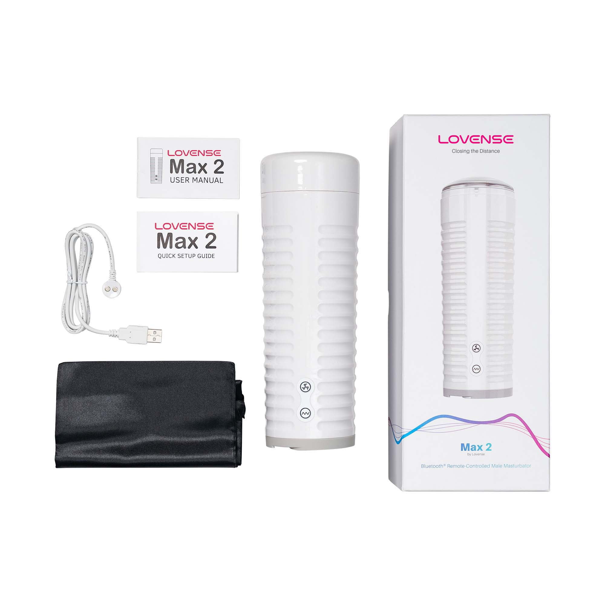 Lovense Max 2 Rechargeable Male Masturbator w/ White Case