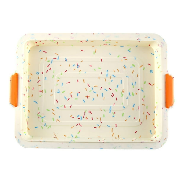 Cateissary Bandeja para hornear pasteles de brownie Bandeja para hornear pasteles antiadherente de silicona Molde para resistente al Type3 NO3
