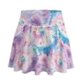 thumbnail image 5 of FUIALDOLG Womens Tie Dye Athletic Skorts Purple Tie Dye Pleated Workout Tennis Skirts with Pocket Lady Golf Skort with Pockets Soft Activewear for Summer,XL, 5 of 8