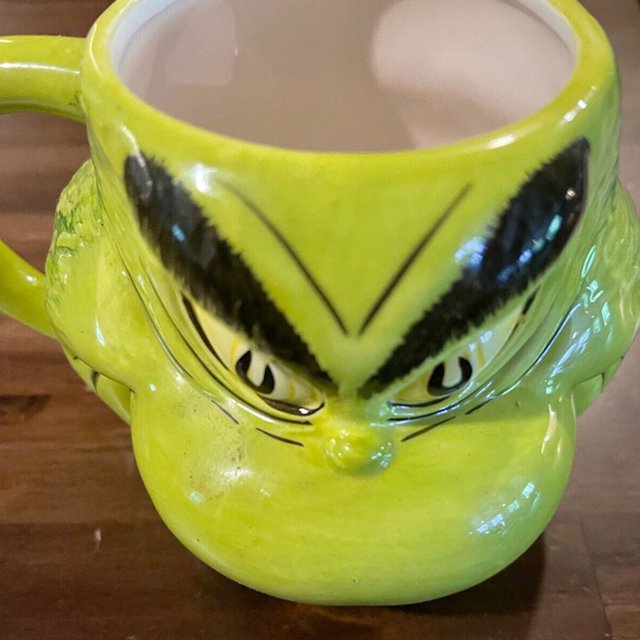 Vasos 3D Grinch Face Big Belly Cup de resina esculpida taza de café artesanías suministros para bebidas Likrtyny Libre de BPA