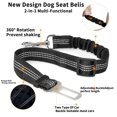 thumbnail image 5 of Dog Seatbelt, Adjustable Safety Dog Seat Car Harness, Dog Seat Belt for Pets - Durable Dog Seatbelts for Cars - Dog Car Seat Belt for Dogs, Dog seat Belts for Large Dogs(Small Blue), 5 of 9