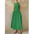 thumbnail image 5 of PRETTYGARDEN Women Maxi Dresses Summer Casual Sleeveless Patchwork Knit Tank Dress Flowy Beach Sundress Long Dress, 5 of 8