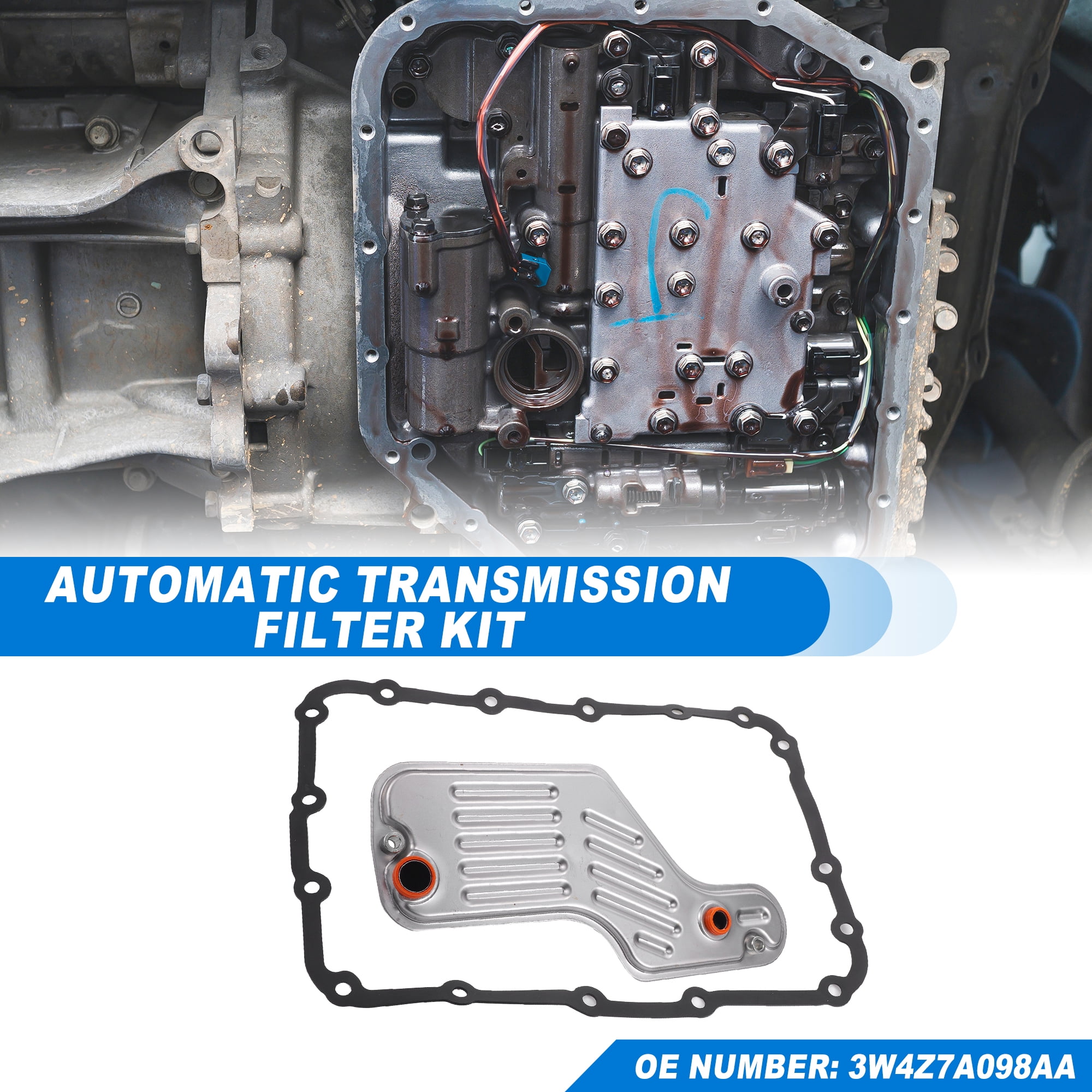 5R55N Automatic Transmission Filter Kit Fit for Ford Thunderbird 2003-2005 No.3W4Z7A098AA - Pack of 2