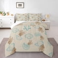 thumbnail image 2 of Erosebridal Kawaii Seashell Bedding Full Comforter Set, Wheat Down Comforter, Cartoon Starfish Decor, 3pcs, 2 of 7