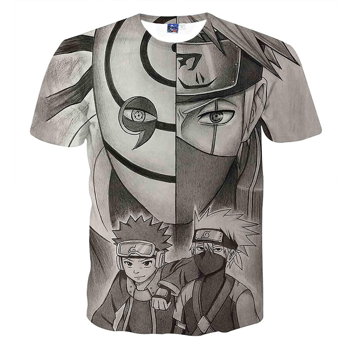 Fashion Cartoon Naruto T-Shirt Anime 3D Printed Uchiha Graphic Cosplay Tee