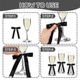 thumbnail image 3 of 30Pcs Satin Ribbon Bows for Gift Wrapping, 5脳7 inch Large Twist Tie Bows for Champagne Bottle Cake Treat Bag Craft DIY Gift Gender Reveal Wedding Bridal and Birthday Party Decor(Black), 3 of 7