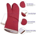 thumbnail image 2 of Oven Mitts and Pot Holder sets, 482℉ Heat Resistant, Flexible, 100% Cotton Oven Mitts For kitchen (Red), 2 of 7