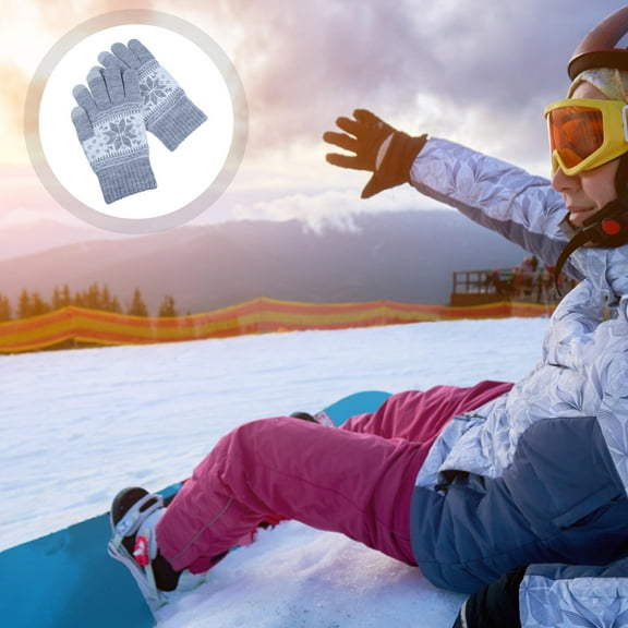 ADDHAT 1 Pair Woolen Gloves for Winter Warm 20x11cm 11.8x4.3in for Men and Women