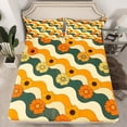 thumbnail image 2 of Manfei Colorful Flower Floral Twin Sheet Sets,Cute Cartoon Daisy Twin Fitted Sheet,Geometric Waves Stripe Flat Sheet For Kids,Super Cozy Room Decor,3pcs, 2 of 7