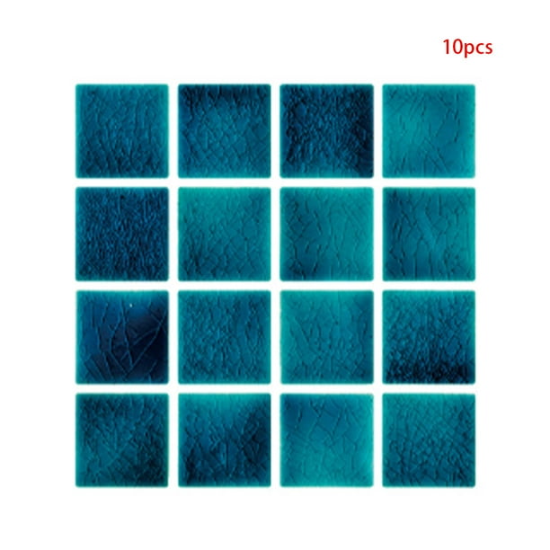 Inteprter 10 unidades/juego de pegatinas para azulejos de cocina, bricolaje, calcomanías impermeables para baño, papel de pared autoadhesivo, pegatinas Decoración del hogar MSC063 Inteprter HA001827-04