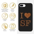 thumbnail image 4 of Case Yard Wooden Case for iPhone-8-Plus Soft TPU Silicone cover Slim Fit Shockproof Wood Protective Phone Cover for Girls Boys Men and Women Supports Wireless Charging Love SF Design, 4 of 7