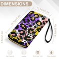 thumbnail image 2 of Colorful Leopard Print Wallet for Womens PU Leather Zip Around Wallers Clutch Wristlet Travel Long Purse, 2 of 7