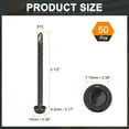 thumbnail image 2 of Uxcell 50 Pack #10 x 2-1/2" Self Drilling Screws, 410 Stainless Steel Self Tapping Screws for Metal, Black Oxidation Finish, Hex Washer Head Sheet Metal Screws, 2 of 5