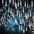 thumbnail image 5 of Meteor Shower Lights Christmas Lights Outdoor 24-Tube 576LEDs Snow Falling Rain Cascading Icicle Lights for Xmas Tree Christmas Decorations Wedding Party Holiday Garden Decor, 5 of 14