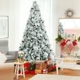 thumbnail image 3 of Costway Arbre de Noël Floqué de Neige 8 Pieds avec Pomme de Pin et Baies Rouges, 3 of 10