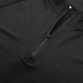 thumbnail image 2 of Mens Gym Muscle T-Shirts Short Sleeve 1/4 Zip Tee Quick Dry Wicking Moisture Workout Running Casual Athletic Tops (M, Black), 2 of 7