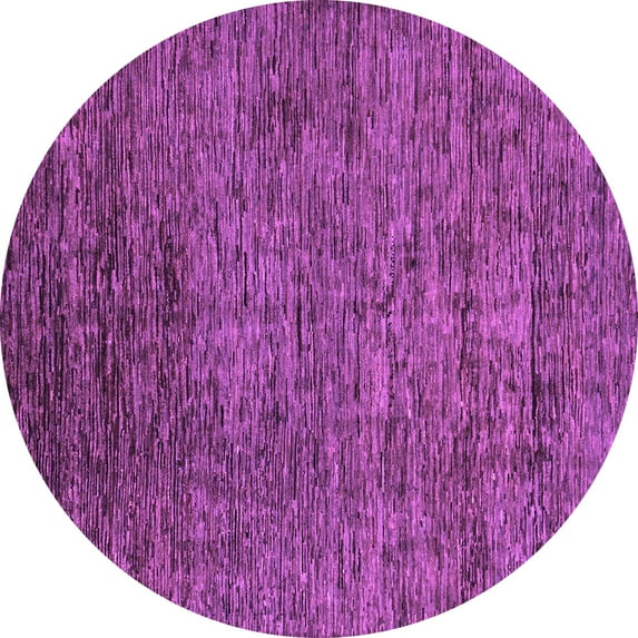 Ahgly Company Indoor Round Abstract Purple Modern Area Rugs, 6' Round