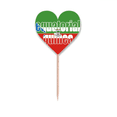thumbnail image 1 of Equatorial Guinea Flag Name Toothpick Flags Heart Lable Cupcake Picks, 1 of 3