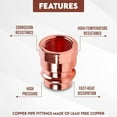 thumbnail image 2 of DMNI 3/4" Copper Press Female Adapter - Press LF ProPress Female NPT - Press Connection - Pack of 1, 2 of 7
