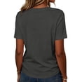 thumbnail image 6 of DORKASM Soccer Jersey for Women Crew Neck National Flag Color Block Print Basic Tshirt Short Sleeve Classic Football 2026 Shirt Spain Brazil Argentina France Germany Portugal Dark Gray XL, 6 of 6