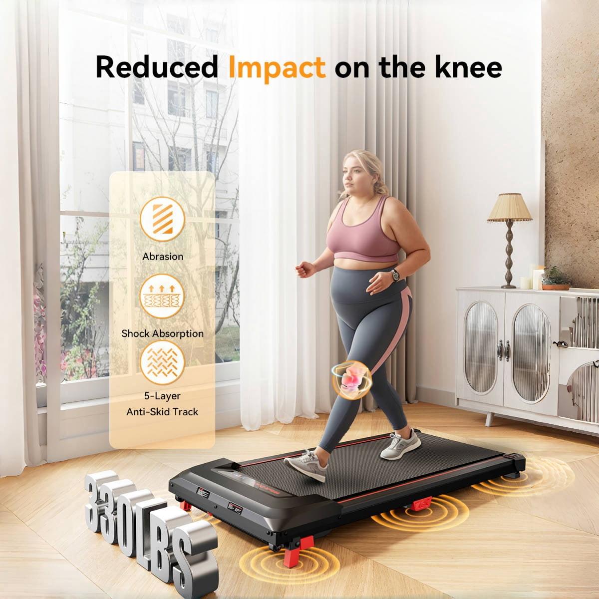 Walk Date Under Desk Treadmill With Incline,Walking Pad Treadmill With Triple Shock-Absorbing System, 2.5HP Quiet Brushless