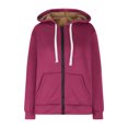 thumbnail image 4 of AherBiu Sweatshirt for Women Fleece Lined Full Zip Casual Hoodies Trendy Winter Warm Coat with Pockets, 4 of 6
