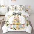 thumbnail image 1 of Erosebridal Animal Rabbit Bedding Queen Size,Easter Day Comforter Sets with Sheets,Botanical Flower Bedding Sets Queen Size,Breathable Kawaii Room Decorative,Reversible,7 Pieces, 1 of 5
