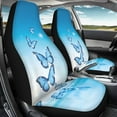 thumbnail image 3 of Yuyamidu Blue Butterfly Car Front Seat Covers Set of 2 Fashion Vehicle Seat Protective Covers for Cars Sedan SUV Automobile Interior Sets, 3 of 7