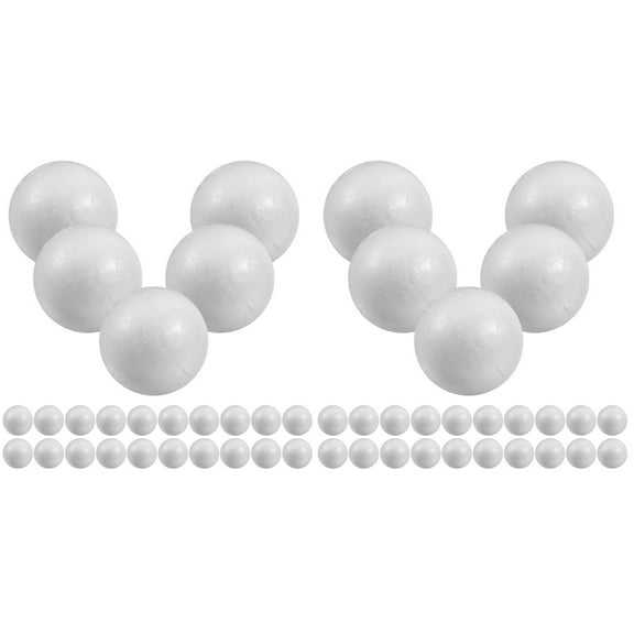 Masteelf 50 Pcs Craft Foams Balls Small Foams Balls DIY School Projects Wedding Decorations