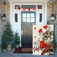 thumbnail image 4 of JOOCAR Valentine's Day Garden Flag, Cat Big Red Bowknot Hello Valentine Cat Paw Prints 12x18 Inch Double Sided Garden Flag for Outdoor Garden Holiday Yard Decoration, 4 of 5