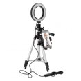 thumbnail image 1 of 5.7 Inch Dimmable LED Ring Light with Fill Light Mobile Phone Holder Silver, 1 of 5