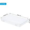 thumbnail image 2 of xx. Clear Storage Box with Hinged Lid Plastic Stackable Rectangle Organizer Container for Beads Jewelry Small Items Art Craft Projects, 2 of 6