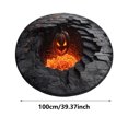 thumbnail image 4 of Halloween Theme 3D Visual Optical Floor Mat,Pumpkin&Lava Pit Hole Design Non- Washable Illusion Round Rugs,for Home,Party,Trick or Treat Entry Decor, 4 of 6