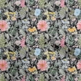 thumbnail image 1 of oneOone Velvet Black Fabric Floral Diy Clothing Quilting Fabric Print Fabric By Yard 58 Inch Wide, 1 of 1