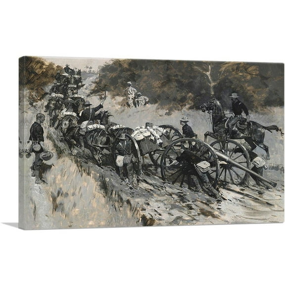 ARTCANVAS The Advance 1902 Canvas Art Print by Frederic Remington - Size: 26" x 18" (0.75" Deep)