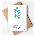 thumbnail image 1 of Bule Tree Cartoon Art Deco Fashion Welcome Back Greeting Cards Envelopes Blank, 1 of 3