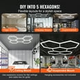 thumbnail image 3 of VEVOR Hexagon Garage Lights 26400LM 5 Grid Honeycomb LED Shop Ceiling Light, 3 of 9