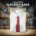 Shop4Mailers 10 x 13 Clear Plastic Flat Poly Bags with Suffocation