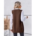 thumbnail image 4 of Zeagoo Women's Sweater Vest Oversized Sleeveless V Neck Pullovers with Pocket Knitted Fall Trendy, 4 of 6