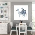 thumbnail image 2 of Faons Bleus - Toile 36"x36 Pouces - Impression sur Demande, 2 of 5