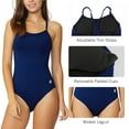 thumbnail image 4 of Baleaf Women's Athletic Training Adjustable Strap One Piece Swimsuit Swimwear Bathing Suit Navy 44/3X-Large, 4 of 7