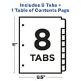 thumbnail image 5 of Avery Ready Index Customizable Table of Contents Multicolor Dividers, 8 Tabs, 5 of 9
