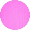 thumbnail image 1 of Ahgly Company Indoor Round Solid Pink Modern Area Rugs, 6' Round, 1 of 4