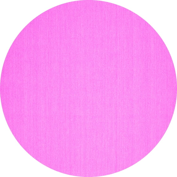Ahgly Company Indoor Round Solid Pink Modern Area Rugs, 6' Round