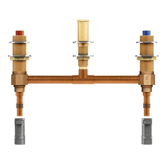 Moen 4797 Two Handle Roman Tub Valve with 10-Inch Centers 1/2-Inch PEX and 1/2-Inch CPVC Adapters